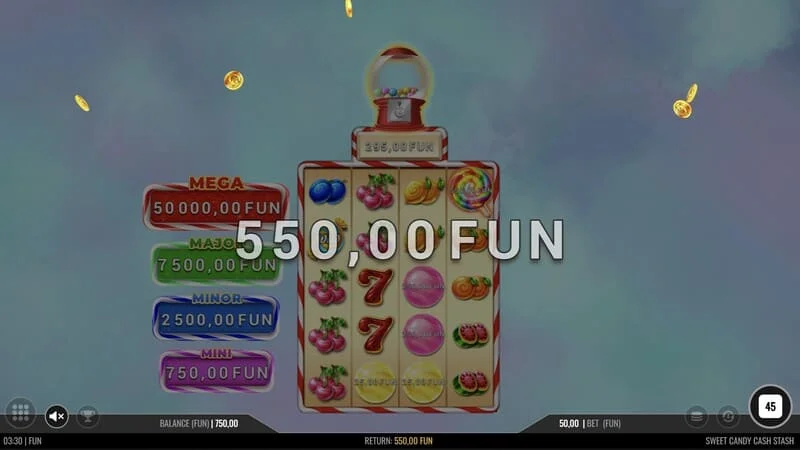 Sweet Candy Cash Stash - basisspel met winnende lijn
